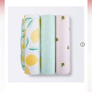 Muslin Swaddle Blanket Honeybee 3pk - Cloud Island™ Pink/Yellow